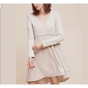 Anthropologie Maeve Northwood Patchwork Dress Cotton Linen Lagenlook XS